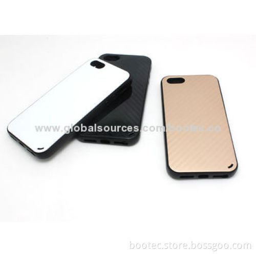 Popular TPU Case for iPhone 5S, Carbon Pattern, Golden, White, Black